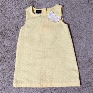 Holiday Editions Yellow Sleeveless Dress with White Bow